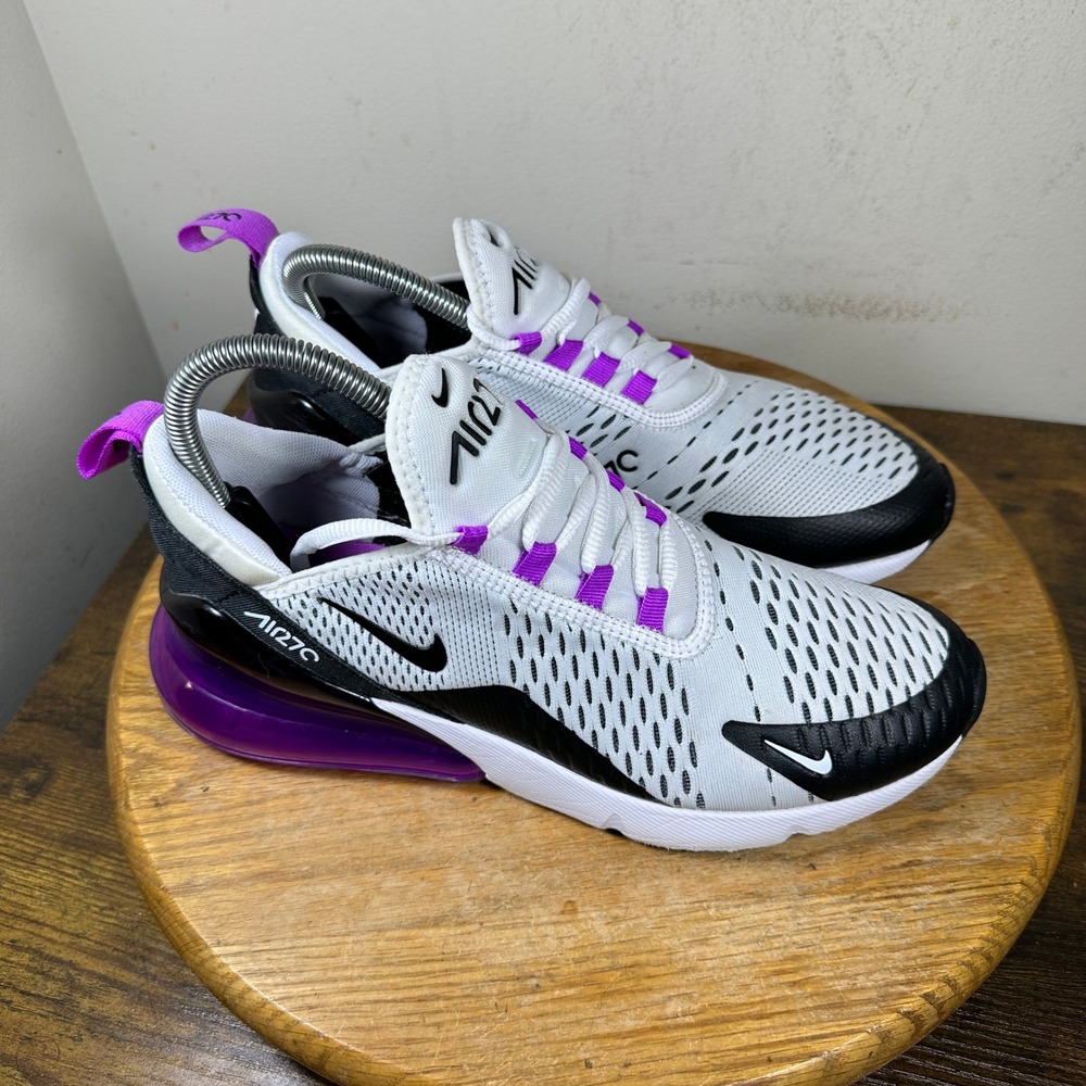Nike Air Max 270 White Black Purple Women's Sneakers
